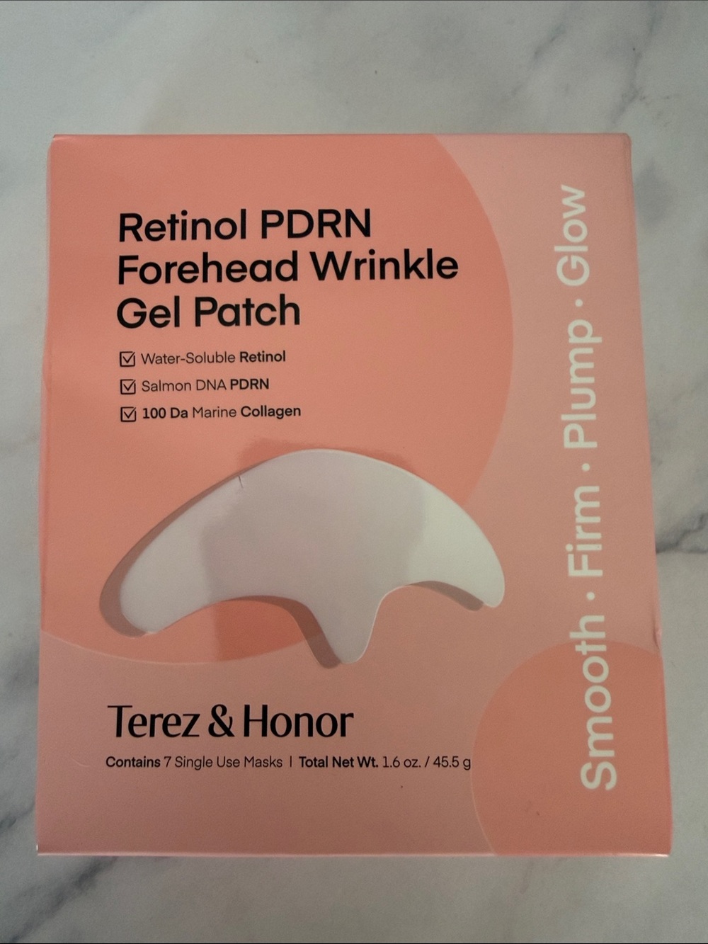 Retinol PDRN Forehead Wrinkle Gel Patch - Pink